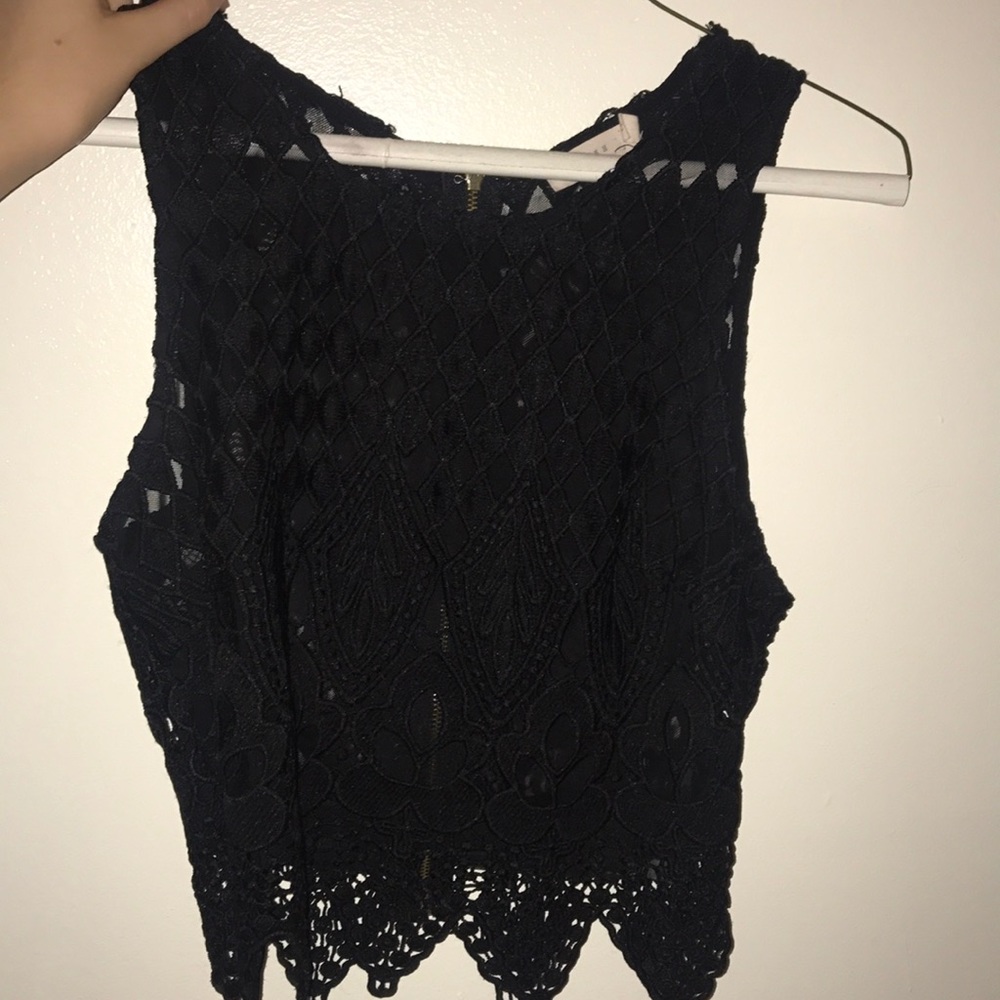Sheer black Lush top